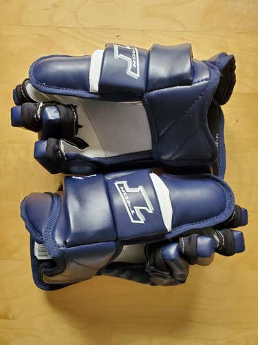 Blue New Senior Tron T-10 Gloves 14"