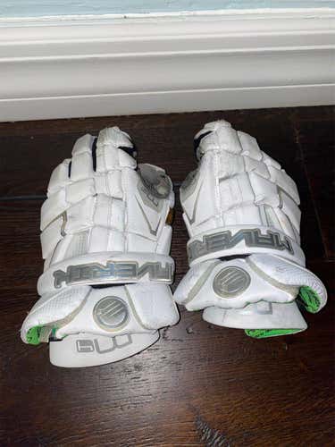 White  Player Maverik M3 13" Lacrosse Gloves