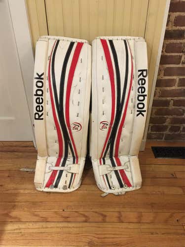 Red Senior 35" Reebok 18K  Goalie Leg Pads
