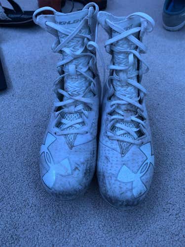 White Men's Molded Cleats Under Armour Cleats