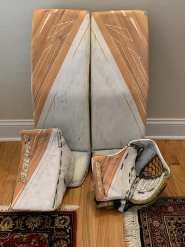 Yellow Senior 35" Bauer Regular Supreme 1S OD1N Goalie Full Set