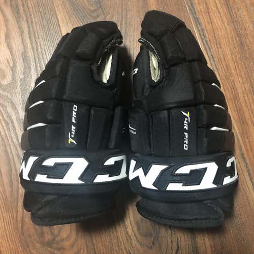Black Senior CCM Tacks 4 Roll Pro 15"  Gloves