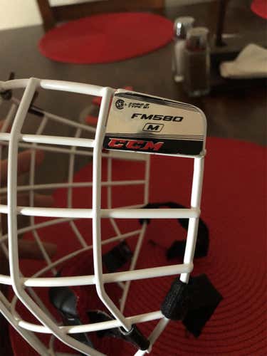 White  Medium CCM FM580 Helmet