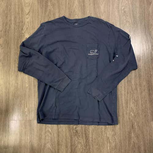 Navy Vineyard Vines Long Sleeve T-Shirt Size Large