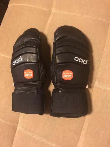 Black Unisex Small POC Ski Racing Mitten Gloves