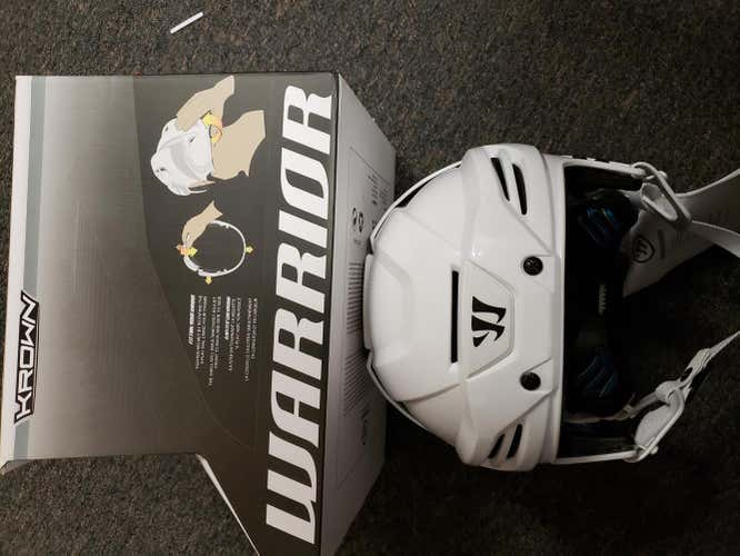 White New Extra Large Warrior Krown LTE Helmet