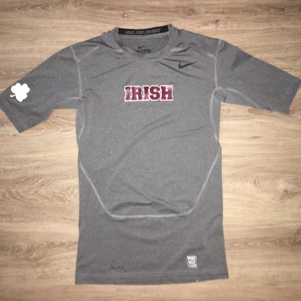 (Large) New Nike Pro Combat Aquinas Institute Lil’ Irish Dri-FIT Compression Shirt x