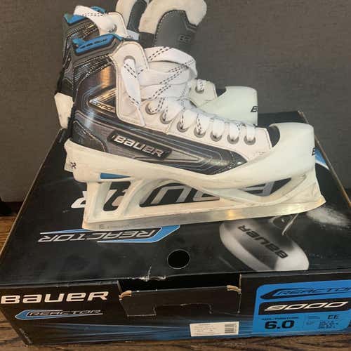 EXCELLENT Bauer Reactor 9000 Pro Stock Size 6.0 EE Hockey Goalie Skates
