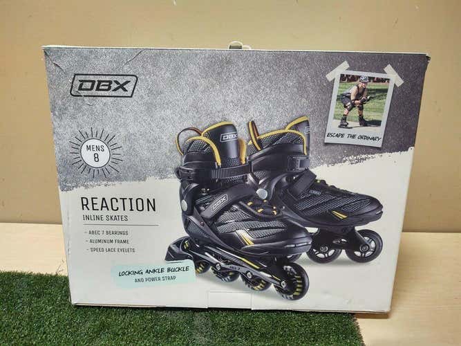 DBX Reaction XT Inline Skates Size 8 Mens Black