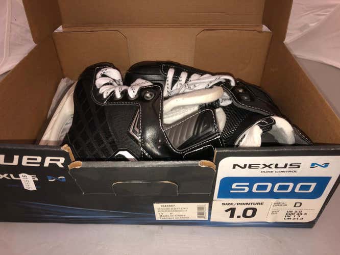 New Junior Bauer Nexus 5000 Hockey Skates D&R (Regular) Pro Stock Size 1