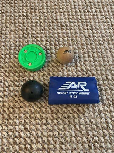 Used Green Biscuit, AR Stick Weight & Training Balls