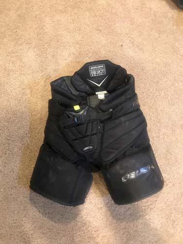 Black Senior Small Bauer 1S Hockey Goalie Pants