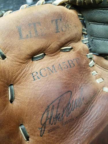 Black Rawlings Left Handed Catcher's JORGE POSADA SIGNATURE MODEL  RCM45BT Baseball Glove