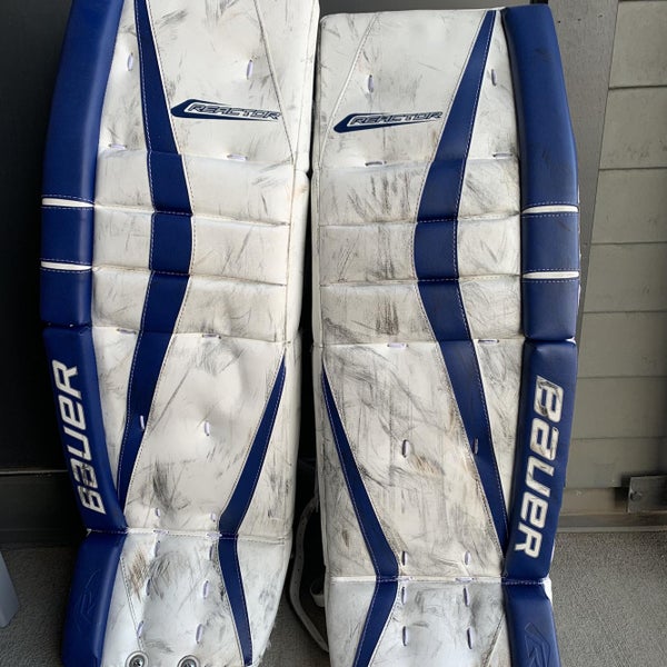 Blue Senior 35" Bauer Reactor 7000 Goalie Leg Pads