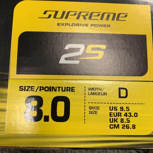 PRICE IS FIRM!! Bauer Supreme 2S Size 8 Hockey Skates