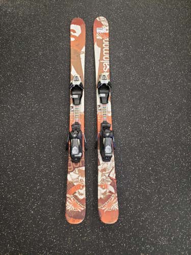 Used Salomon Shogun Jr 120 Cm Downhill Ski Boys Combo