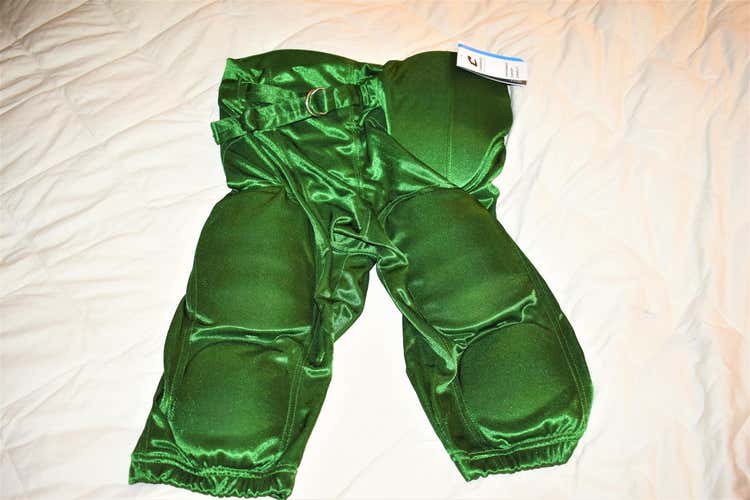 CHAMPRO Youth Integrated Football Pants, Green, Youth Large - NEW