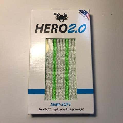 New ECD Lacrosse HERO2 Neon Green Striker Semi Soft Mesh
