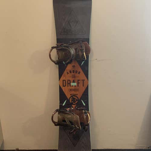 2015 Arbor Draft 158 Snowboard With K2 Hurrithane Bindings Great Condition!