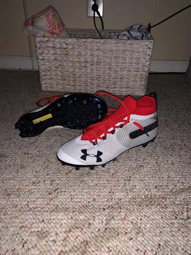 White Men's Molded Cleats High Top