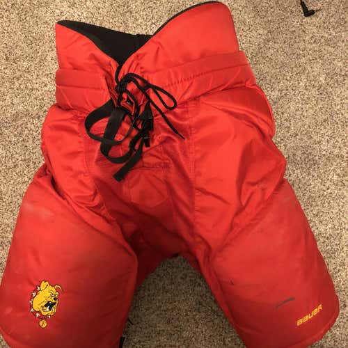 Red Senior Medium Bauer Pro Customs Pants