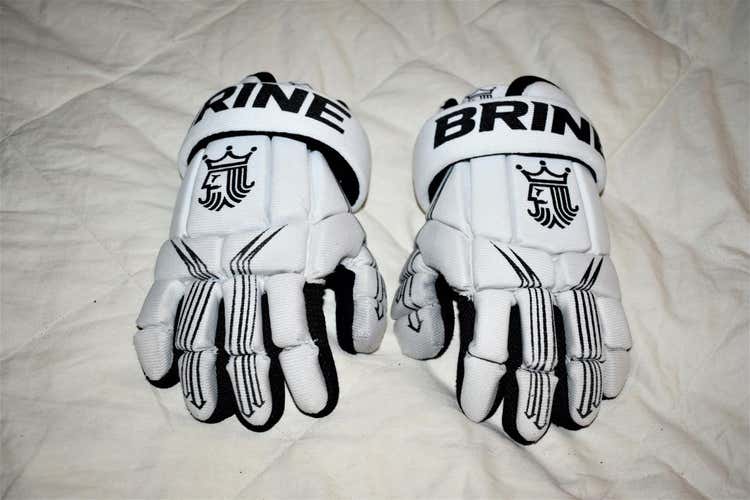 Brine Lacrosse Gloves, White - Like New!