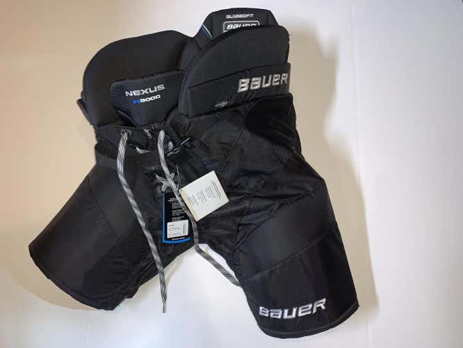 Black New Senior Medium Bauer Nexus N9000 Hockey Pants