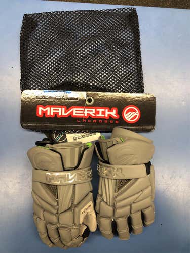Gray New Player Maverik Max 12" Lacrosse Gloves
