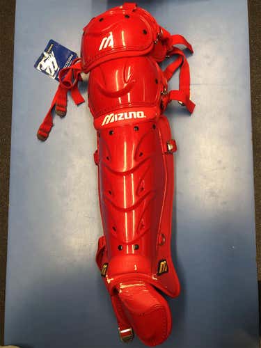 Red Adult Mizuno Catcher's Leg Guard