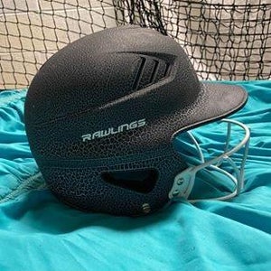 Junior Rawlings Black Crackle Batting Helmet