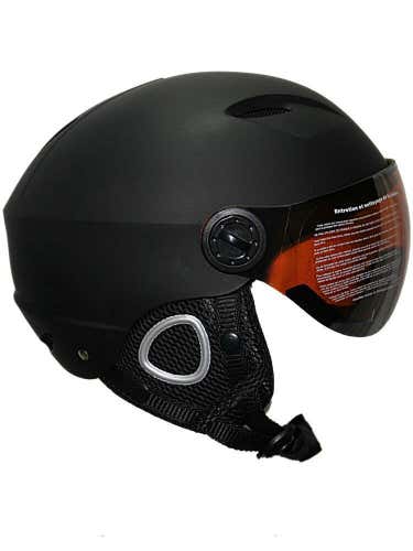 ski snowboard helmet winter sports Helmet with Integrated lens visor black L NEW