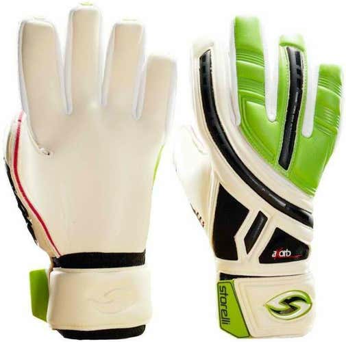 Storelli XRB-1 Negative Match Day Gloves Size 9 White / Black / Green NEW FIRM PRICE