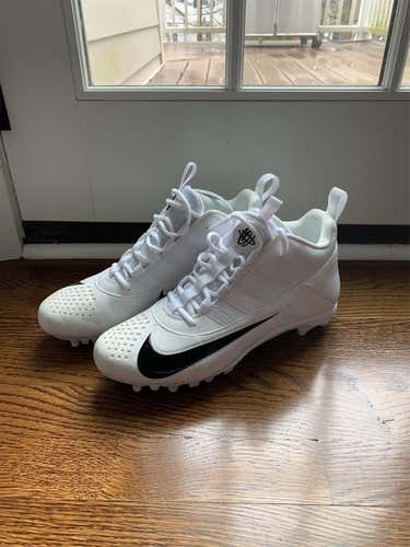 White Men's Molded Cleats High Top