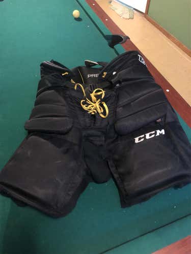 Black Senior Large CCM Premier Pro Pro Stock Hockey Goalie Pants