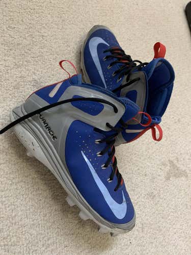 Blue Adult Men's 9.5 (Women's 10.5) Molded Cleats Nike High Top