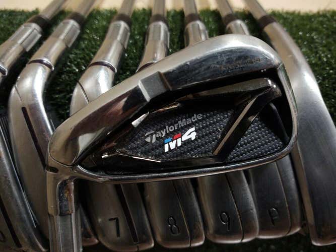 Taylormade M4 Golf Iron Set 4-PW,AW KBS Max 85 Regular Flex Left Handed LH