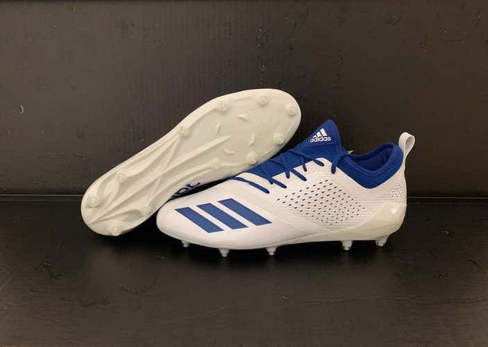 NEW! Adidas Adizero 5-Star 7.0 'White Collegiate Royal' Lacrosse/Football Cleats Size 14