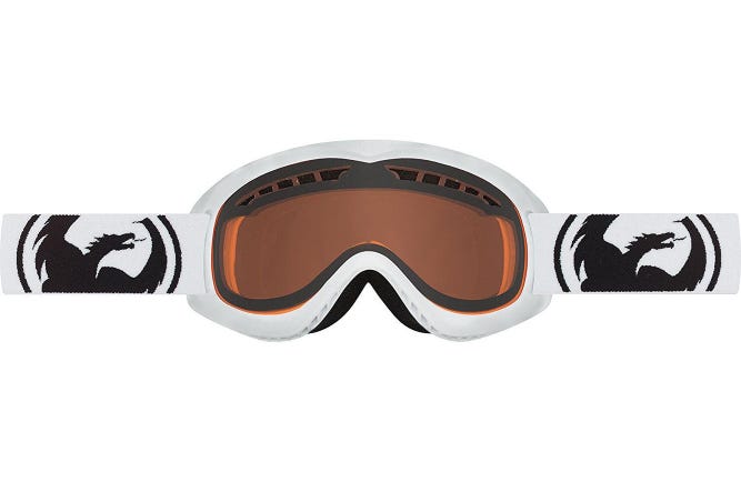 NEW Dragon Alliance DX Ski Goggles Powder Amber/White 722-5847 NEW NEW