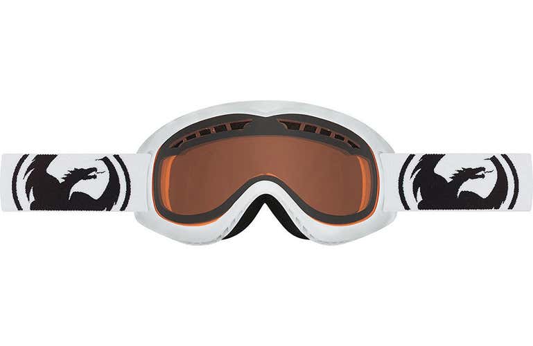 NEW Dragon Alliance DX Ski Goggles Powder Amber/White 722-5847 NEW NEW