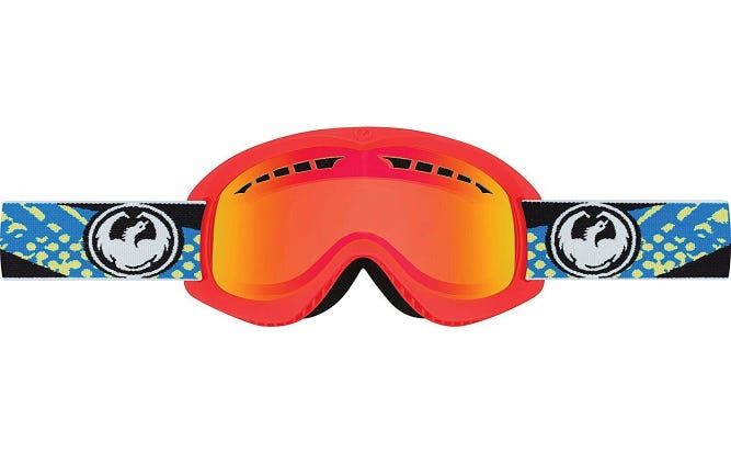NEW Dragon Alliance DX Ski Snowboard Goggles Future Yellow Red Ionzied !