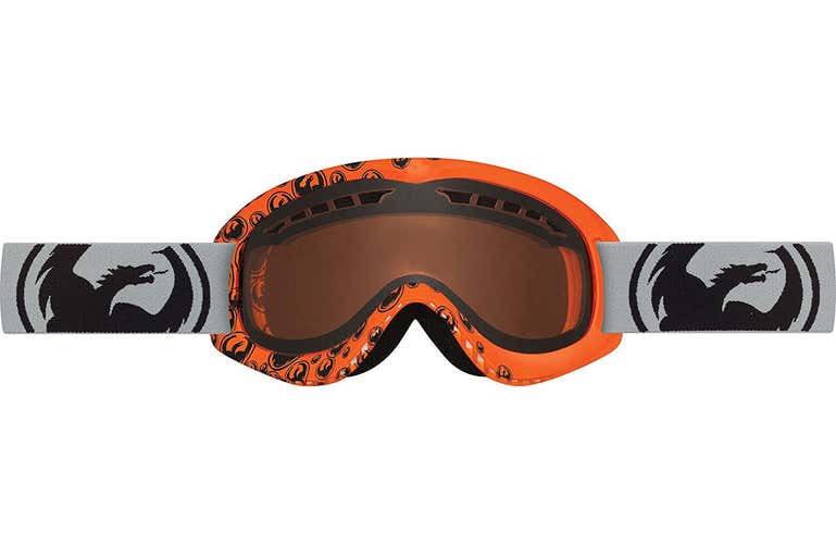 NEW Dragon Alliance DX Ski snowboard Goggles adult Grey Orange/Amber NEW