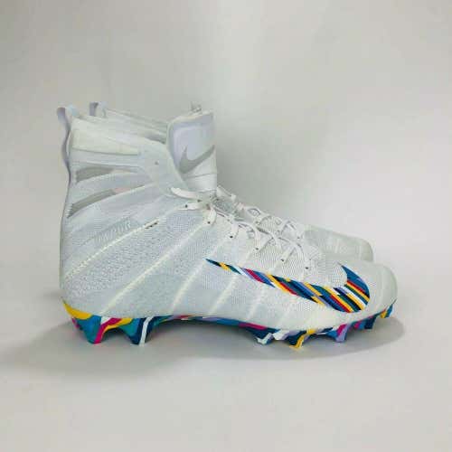 Nike New Vapor Crucial Catch Cancer NFL Pro Football Cleats AV4103-100 Size 14