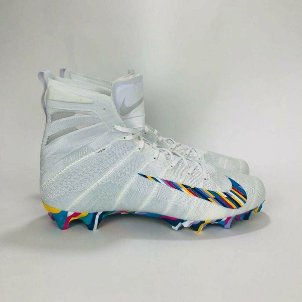 Nike New Vapor Crucial Catch Cancer NFL Pro Football Cleats AV4103-100 Size 14