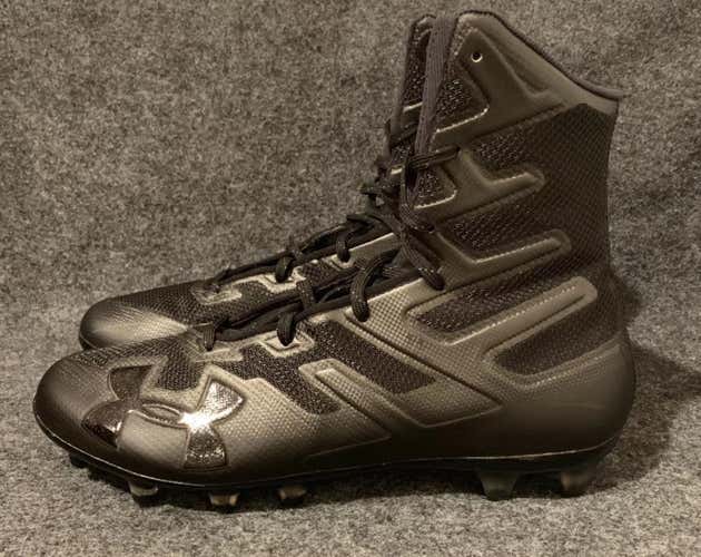 Men’s Under Armour UA Highlight MC Football Black Cleats 3000177-001  Size 11