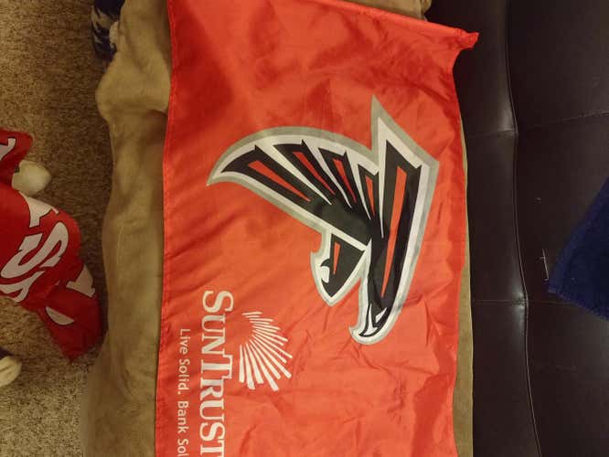 (3) Atlanta Falcons Large Give Away Game Flags