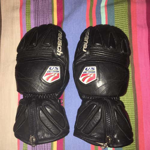 Black Leather Reusch Racing Mitten Size 8