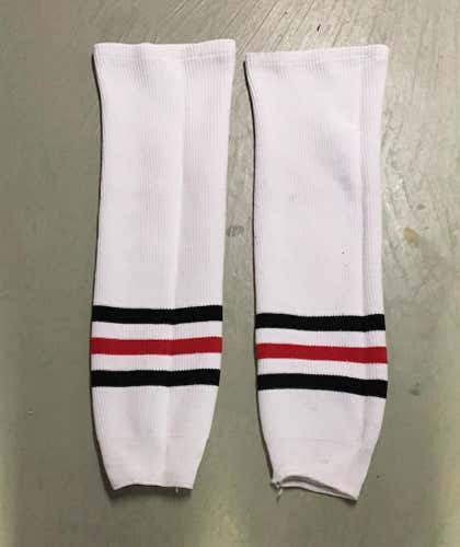Chicago Blackhawks White Senior Large  Socks