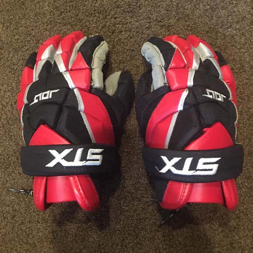 Red  Player STX Jolt 11" Lacrosse Gloves