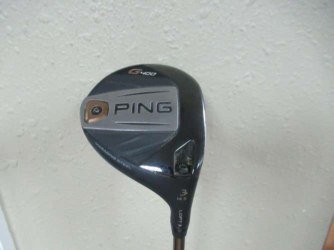 PING G400 FAIRWAY WOOD #3 14.5* FACTORY GRAPHITE 65g REGULAR FLEX -1 INCH