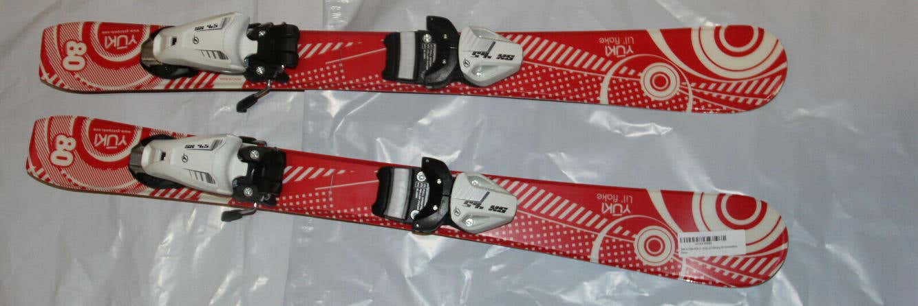 NEW Kids skis Shape Girl's Snow Skis + adjustable Tyrolia SX4.5 white Bindings 80cm NEW